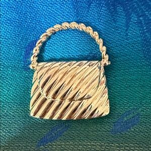 Vintage LR Lady Remington Gold-Tone Handbag Shaped Brooch